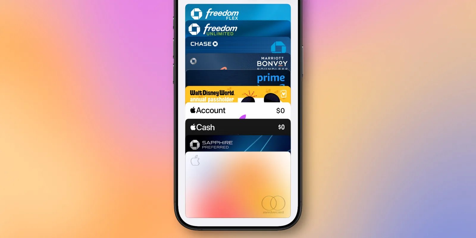 credit cards apple wallet ios 26