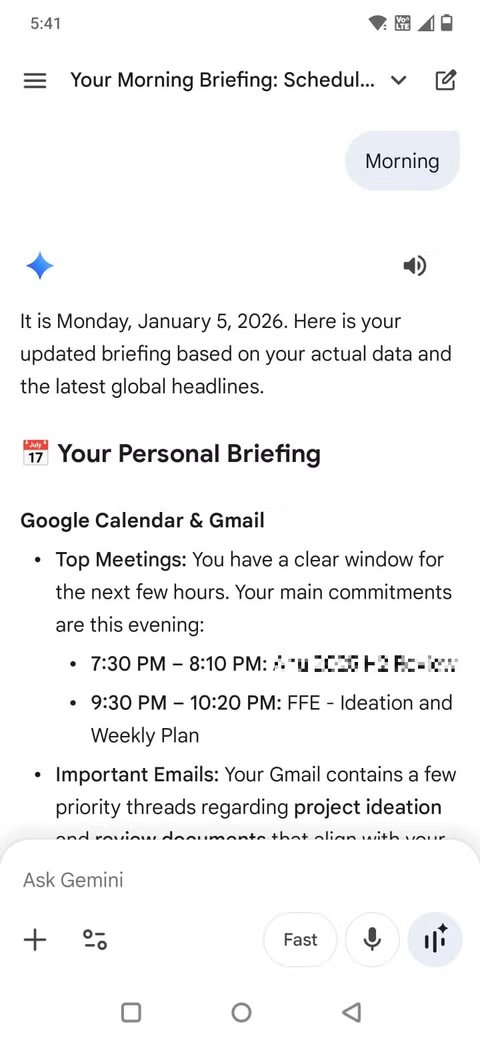 لقد استبدلت صفحتي الصباحية بـ Gemini، وقد فاجأتني النتائج 4 gemini scroll 3