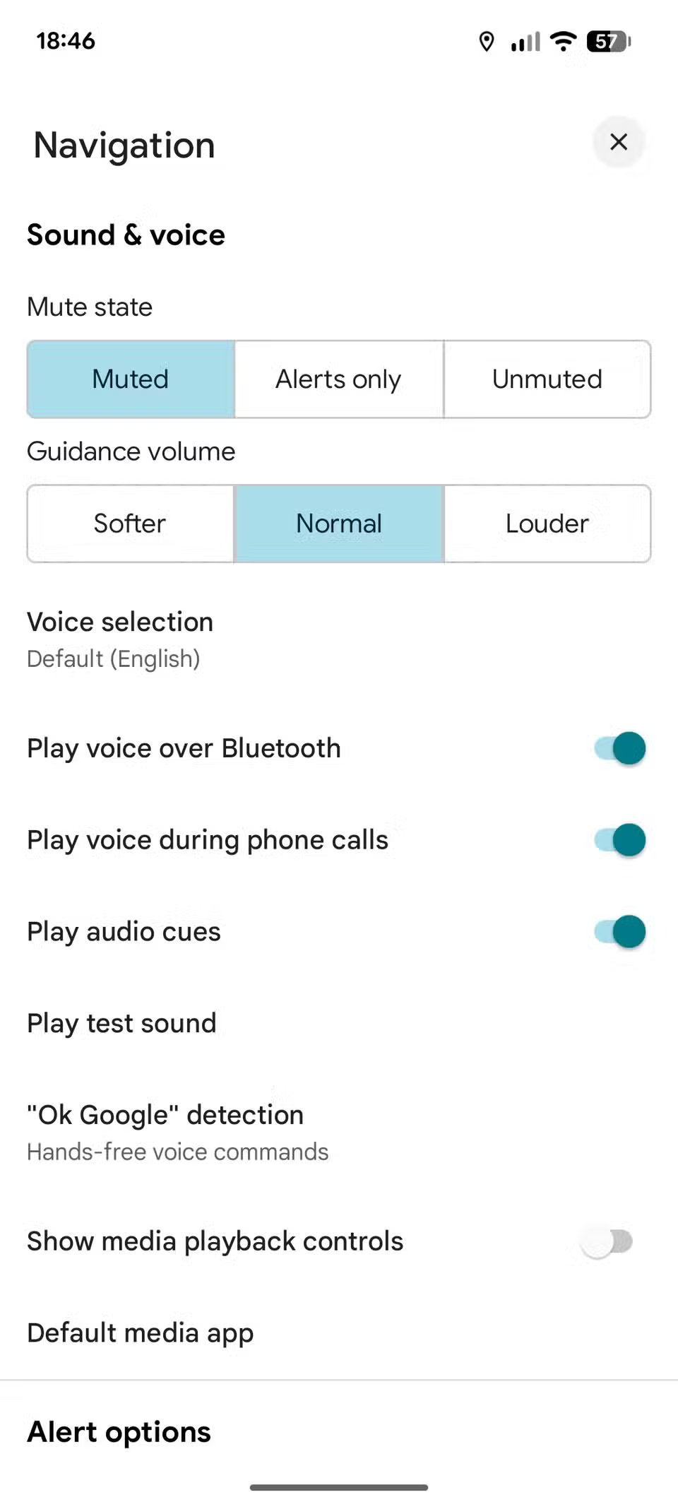 google maps settings navigation lt