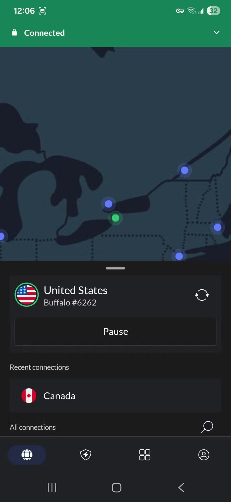nordvpn connected 1