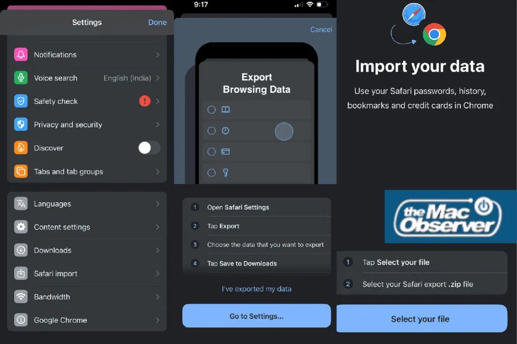 safari chrome import 1