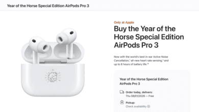 تبيع Apple إصدارًا محدودًا من AirPods Pro 3 بعنوان عام الحصان.