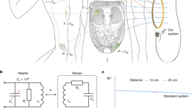 غرسات ناعمة قابلة للتحلل الحيوي للاستشعار لمسافات طويلة وزاوية واسعة