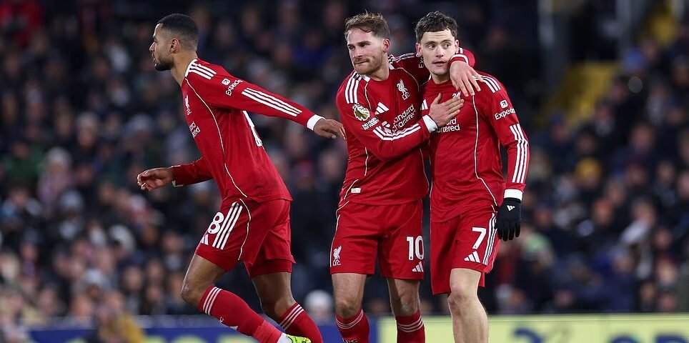 فولهام vs ليفربول الدوري الإنجليزي الممتاز مباشر آخر النتائج والتحديثات حيث تعادل فلوريان فيرتز لفيرتز بينما فاز برينتفورد ونيوكاسل وتعادل توتنهام