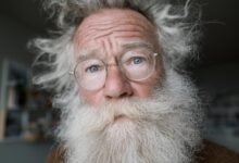 Smart Elderly Senior Man Close Up