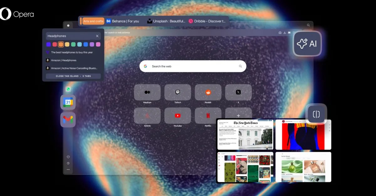 يتم طرح Opera One R3 مع جزر Tab المرمزة بالألوان، والمزيد