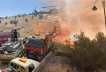 حريق كبير يندلع في منطقة صوّان بقعقعية الجسر جنوب لبنان