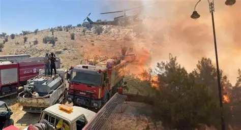 حريق كبير يندلع في منطقة صوّان بقعقعية الجسر جنوب لبنان
