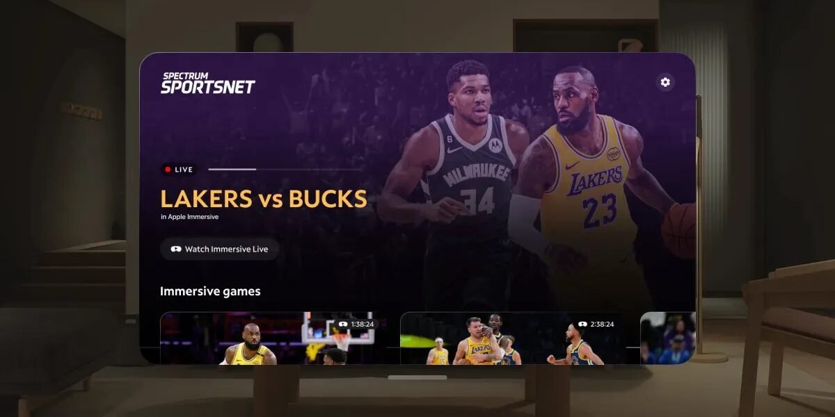 كيفية مشاهدة مباريات Lakers NBA في Apple Immersive على Apple Vision Pro